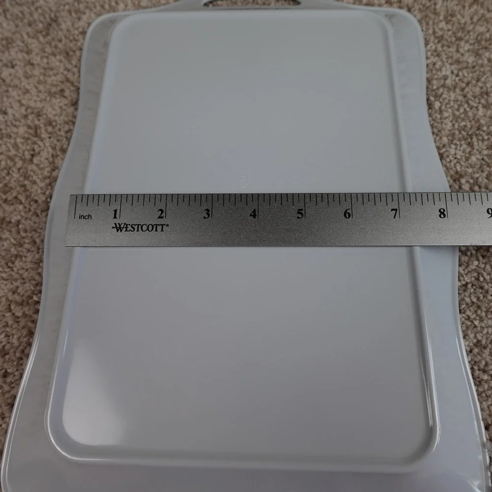 55 Kitchen‎ Premium White Serving Trays Set of 3 Rectangular 15x10 with Handles